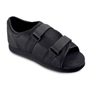 Chaussure de marche basse Noir - Problèmes circulation veineuse ou Opération pied orteils