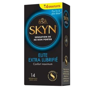 Préservatifs Skyn Elite extra lubrifié - Bte de 10 préservatifs sans latex + 4 GRATUITS