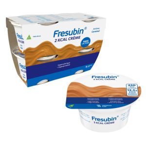 Fresubin - 2 Kcal Crème - Sans lactose - Caramel - 4 x 200g