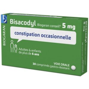 Bisacodyl 5mg - Constipation occasionnelle - 30 comprimés