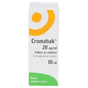 Collyre Cromabak 2% - Conjonctivite allergique - Flacon de 10 ml