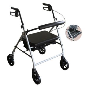 Rollator 4 roues Pliant AluStyl'Max largeur d'assise XXL