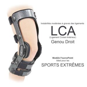 Attelle courte Sport Extrême Armor Fourcepoint LCA - Genou Droit