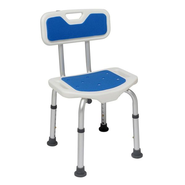 Chaise de douche réglable avec dossier Blue Seat