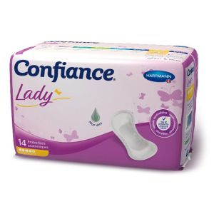 Protège-slip Confiance Lady Serviette incontinence féminine - 5 gouttes - Paquet de 14