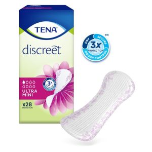 Serviettes Fuite urinaire légère Femme - TENA Discreet - Ultra Mini - Par 28