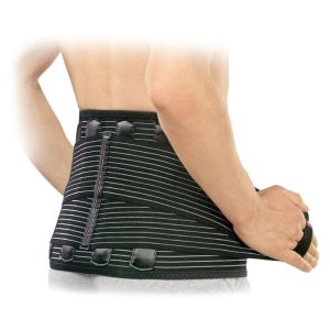 Ceinture pour le mal de dos avec rappel postural LomboStyle Action noir - Hauteur 26 cm