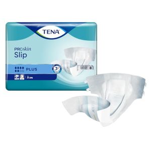 Tena Slip Proskin Plus - Protections incontinence urinaire ou fécale modérée à moyenne - Paquet de 30