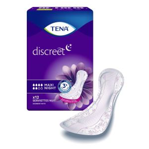 Protection urinaire féminine pour la nuit Tena Discreet Maxi Night - Par 12