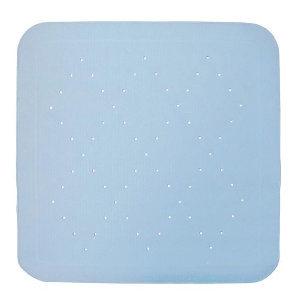Tapis de douche carré - 54 x 54 cm - Bleu