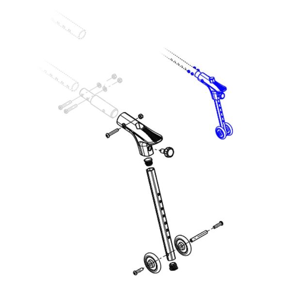 Roulettes anti-bascule pour fauteuil roulant D200 V300 V500 ou Eclips Enfant - la Paire