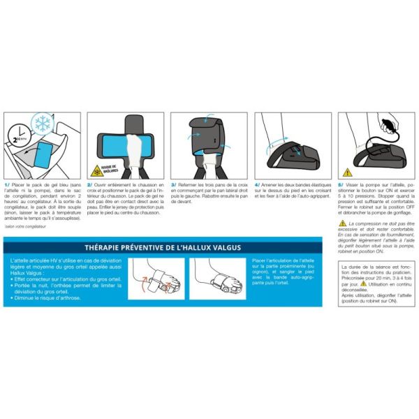 Set HALLUX VALGUS : chausson de cryothérapie Igloo® + attelle articulée