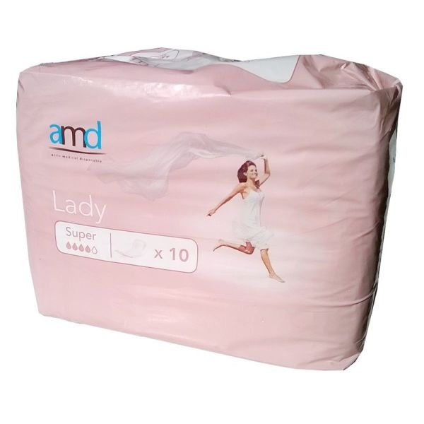 AMD Lady Super - Protection contre les fuites urinaires féminines - Paquet de 10